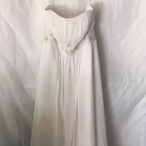 Strapless wedding gown